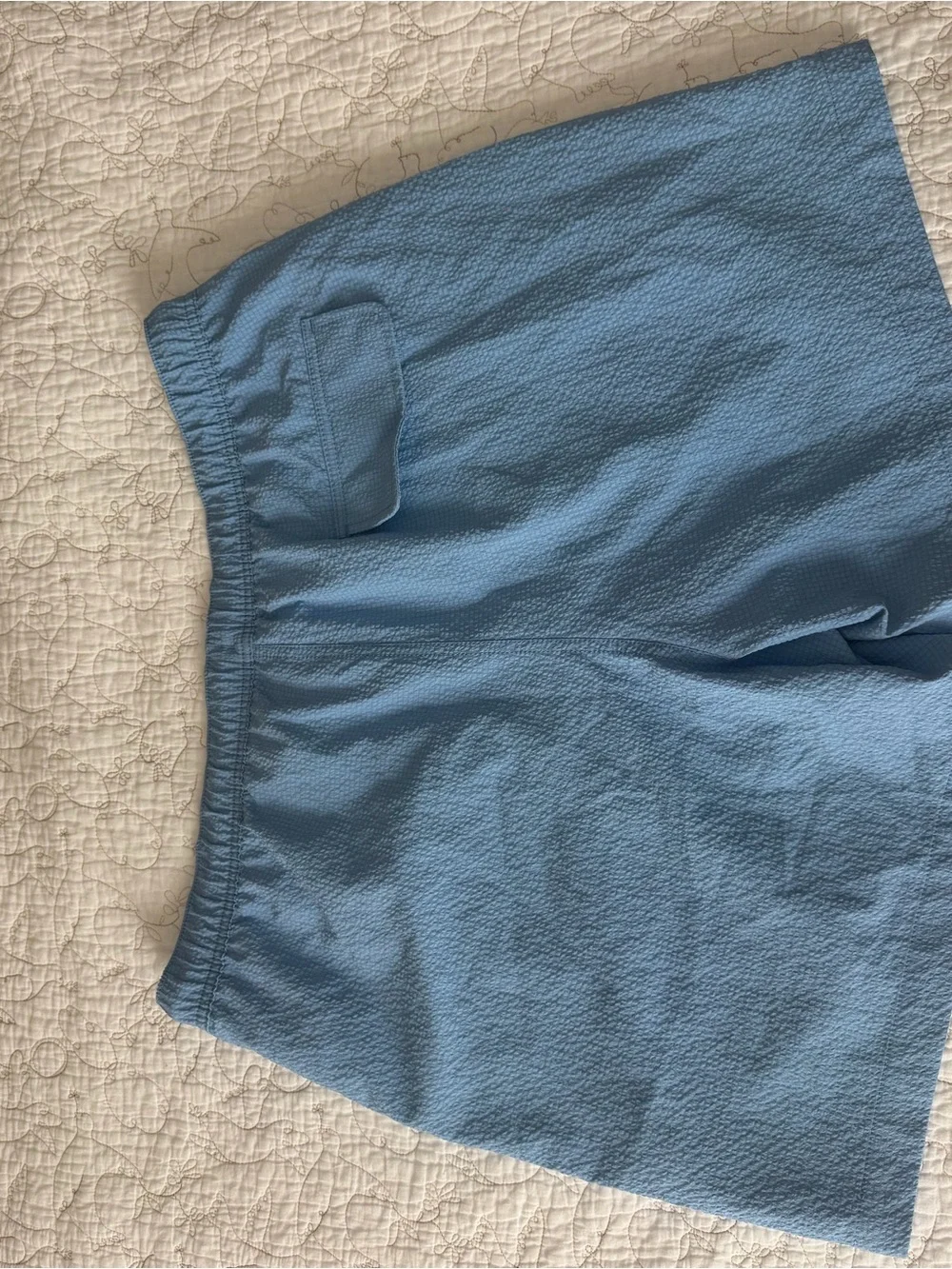 Tommy Bahama Light Blue Athletic Shorts with Green Logo